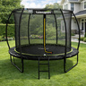 Trampolin LINE 183 cm - crni - zeleni