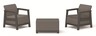 Keter Scandi Linea balkonski set, Mountain Grey & Graphite
