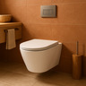 Inter Ceramic set: viseća WC školjka bez ruba sa soft close/quick release WC daskom 37x37x48cm, porculan/duroplast bijela