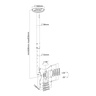 SBOX stropni nosač CPLB-28S, 23-43", do 30kg, 200x200