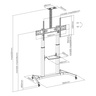 SBOX podni stalak FS-3610, 60-100", do 100kg, 1000x600, bijeli