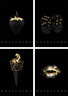 Set bilježnica Pigna Monocromo Gold, A4 linije, 52 listova, meki uvez, 10 KOM