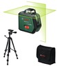 BOSCH aku laserski nivelir set PLL360-15G, li-ion, 500 - 540 nm, 15/30 m + stativ TT120