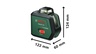 BOSCH aku laserski nivelir set PLL360-15G, li-ion, 500 - 540 nm, 15/30 m + stativ TT120