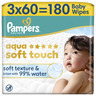 Pampers Aqua Soft Touch vlažne maramice, 180 kom