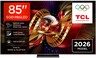 TCL 85" SQD-Mini LED TV 85C8L, Premium 4K, Google TV, Dolby Vision IQ, Dolby Vision Gaming, HDR10+, Bang & Olufsen audio