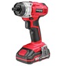 PRAKTIK TOOLS aku bušilica-odvijač PTQ119, 18V FLEXPOWER, 350 - 1250 o/min, 30 Nm, LED + 3 glave, SOLO
