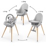 Kinderkraft hranilica Fini UP 3u1, Grey