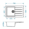 Alveus sudoper CADIT 20 Ivory - A20