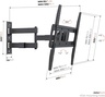Vogel's UP4043, zidni nosač za ekrane od 32"-65", rotacija 180°, nagib 15°, 25 kg nosivost