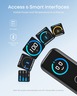 Anker GaN kućni punjač 100W, Smart Display, 2x USB-C + USB-A, crni, B121BG41