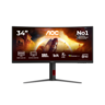 AOC 34" gaming monitor CU34G4CA, WQHD, 180Hz, VA, zakrivljeni
