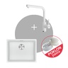 Franke Set Maris MRG 110-52 sudoper + LINA L DOCCIA slavina, Glečer bijela