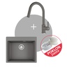 Franke Set Maris MRG 610-54 FTL sudoper + LINA J DOCCIA slavina, Kameno siva