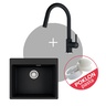 Franke Set Maris MRG 610-54 FTL sudoper + LINA J DOCCIA slavina, Crna