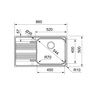 Franke Set Smart SRX 611-86 LB lijevi sudoper + LINA L DOCCIA slavina