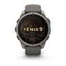 Garmin fēnix 9, 47 mm AMOLED Titanium Pebble Gray, 010-04762-01, pametni sat