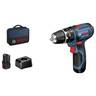 BOSCH Professional akumulatorska udarna bušilica GSB 12V-15, 2x2,0 Ah, GAL 12V-20, torba