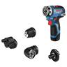 BOSCH Professional akumulatorska bušilica-izvijač GSR 12V-35 FC Solo, GFA 12-B/H, L-BOXX