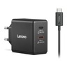 Lenovo Dual USB-C 65W GaN punjač, crni (40AW065BEU)