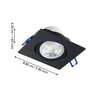 EGLO ugradbena/set 3 kom, LED, 3x4,8 W, 4000K, crna 'SALICETO'