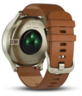 Garmin Vivomove HR Premium S/M, Zlatni sa svijetlosmeđom kožnom narukvicom, hibridni pametni sat RT