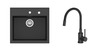 SINK SOLUTION set sudopera i slavine PORTO, crni RO