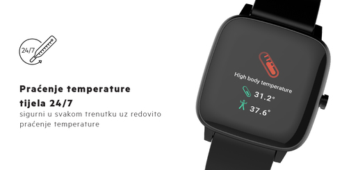 Vivax LifeFIT, pametni sat, praćenje temperature tijela 24/7 ( otvoren iz povrata )