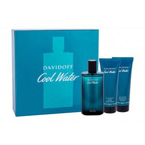 Davidoff, Cool Water Gift Set: EDT 125 ml - Aftershave Balm 75 ml - Shower Gel 75 ml, muški miris