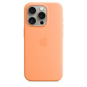 Apple iPhone 15 Pro Silicone Case s MagSafe, Orange Sorbet, maska