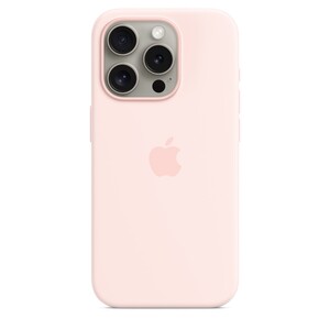 Apple iPhone 15 Pro Silicone Case s MagSafe, Light Pink, maska