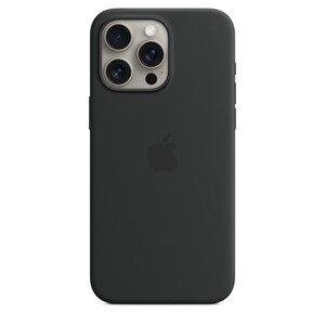 Apple iPhone 15 Pro Max Silicone Case s MagSafe, Black, maska