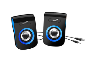 GENIUS SP-Q180 Zvučnici, Blue, 6 W (3 W x 2), USB, Audio input 3.5 mm