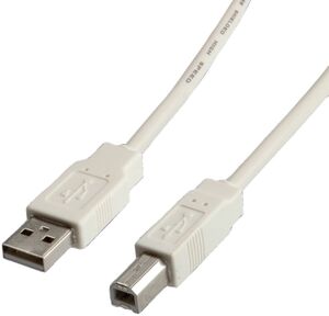 Secomp USB kabl 2.0 A-B M/M beige 3.0m printer