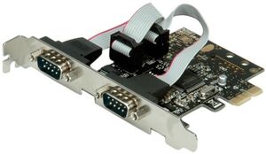 Secomp Value PCI-Express Adapter, 2x Serial RS232 D-Sub 9 Ports