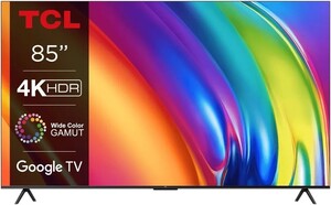 TCL LED TV 85P745, 4K Ultra HD, Google Smart TV, Motion Clarity, 120Hz Game Accelerator, HDR 10, Game Master, HDMI 2.1, Bezeless design