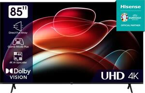 Hisense LED TV 85" 85A6K, 4K Ultra HD, Smart TV, VIDAA U6, Dolby Vision, DTS Virtual X, AI 4K Upscaler