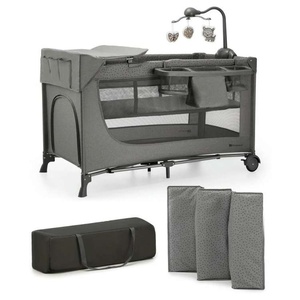 KINDERKRAFT PRENOSIVI KREVETAC JOY 2 DARK GRAY SA DODATCIMA