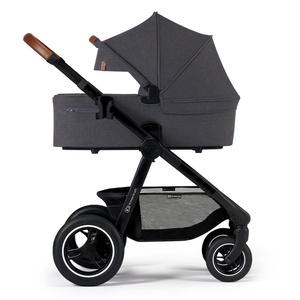 KINDERKRAFT EVERYDAY KOLICA ZA BEBE SET 2U1 DARK GRAY CRNI RAM