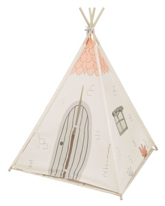 Kikka Boo drveni teepee podloga za igru Beige House