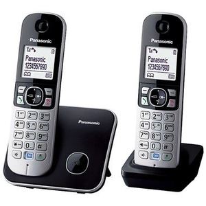 PANASONIC telefon bežični KX-TG6812FXB crni TWIN