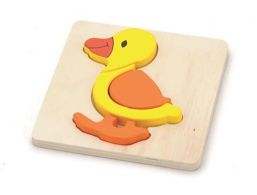 Drvene puzzle 4 dijela - patka