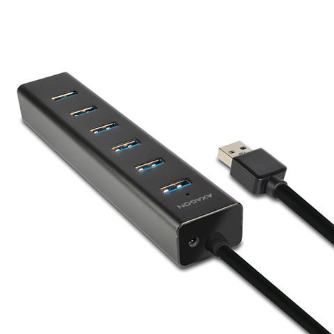 AXAGON HUE-SA7BP 7x USB3.0 Hub, Charging + AC Adapter