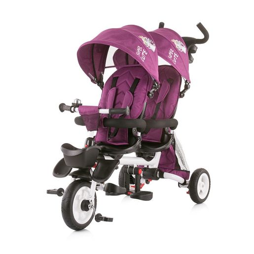 Chipolino tricikl za blizance 2Fun - Amethyst
