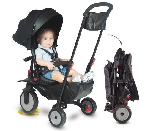 Smart Trike tricikl Folding STR7 urban crni