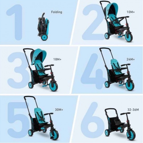 Smart Trike tricikl Folding Str 3 plus blue