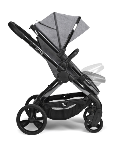 iCandy Peach kolica, Phantom Light Grey Check, crni okvir