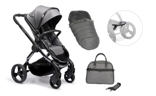 iCandy Peach kolica, Phantom Dark Grey Twill,crno podvozje