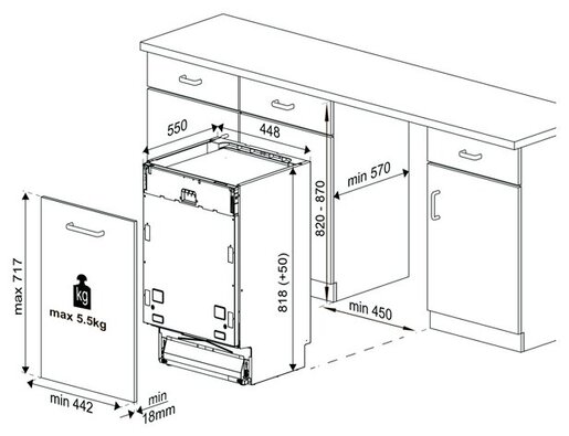 Beko ugradna mašina za suđe DIS 26022