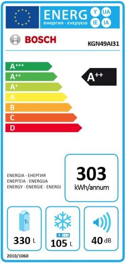 Bosch kombinovani frižider KGN49AI31